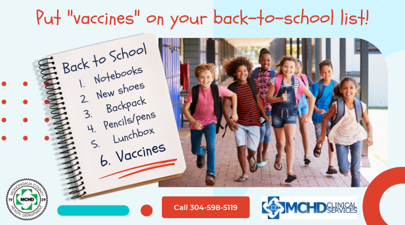 Make sure to put "vaccines" on your back-to-school list